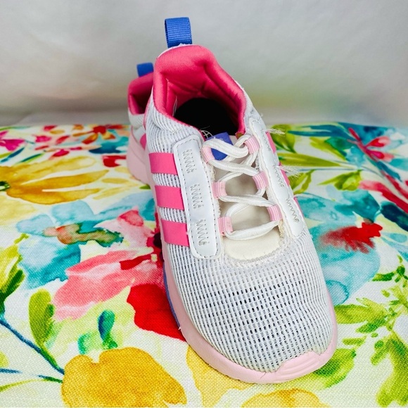 Adidas Pink, Purple & White Little Girl Sneakers Althletic Shoes size 7 - Picture 10 of 10